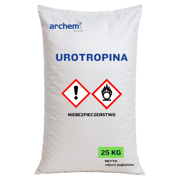 Worek handlowy urotropiny (heksaminy), 25 kg — Archem, karta produktu, zdjęcie producenta, dostęp 29.07.2026. Wygląd opakowania może się zmieniać.
